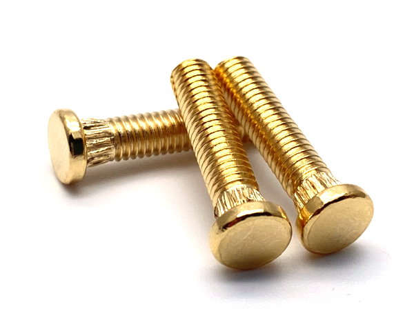 非標紅銅鍍金臺階搓花平頭螺絲 非標紅銅鍍金臺階搓花平頭螺絲